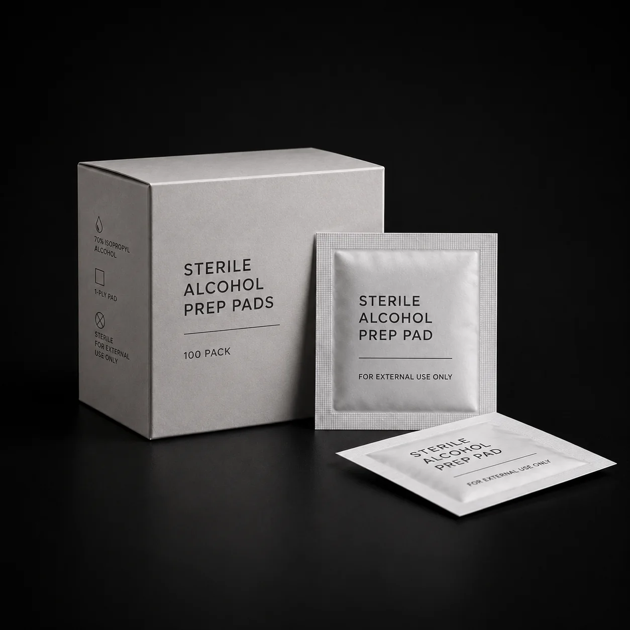 STERILE ALCOHOL PREP PADS (100PACK)